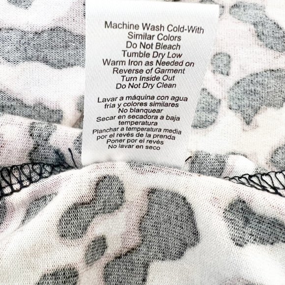 Venus Cold Shoulder V-Neck Short Sleeve Leopard Blouse XL - Picture 8 of 8